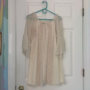 Cream sheer dress